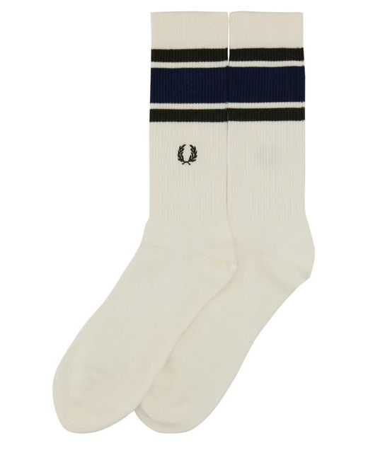 Fred Perry Black Socks With Logo for men