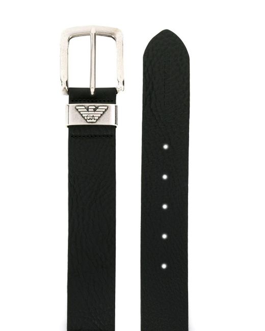 Emporio Armani Exclusive Black Leather Belt for men