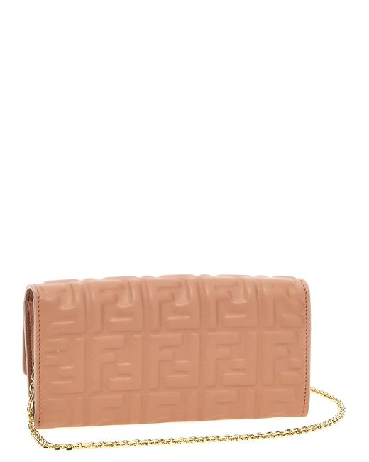 Continental Baguette Portafogli Rosa-Donna di Fendi in Brown