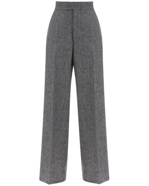 Vivienne Westwood Gray Lauren Trousers In Donegal Tweed