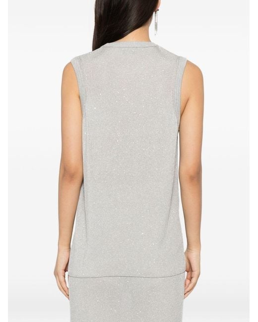 Tom Ford Gray Sequined Top