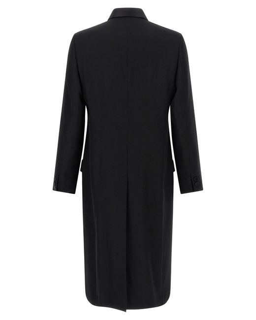Fendi Black Crepe Wool Coat for men