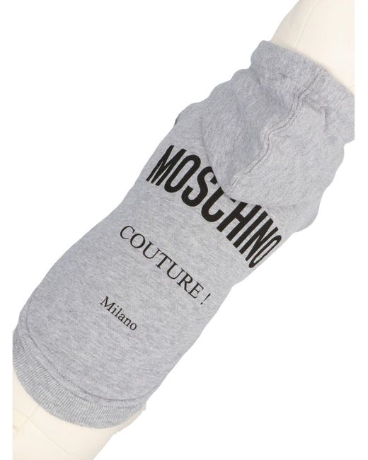 Moschino Gray Capsule Pets Hoodie Pets Accesories
