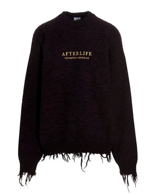 Vetements Black Afterlife Sweater