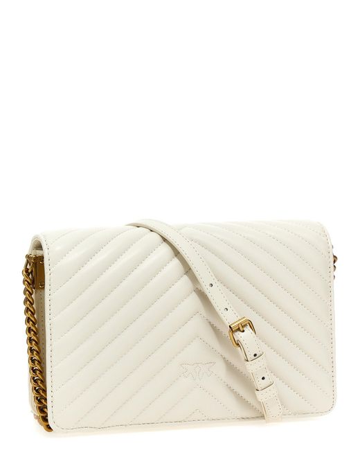Love Click Classic Borse A Tracolla Bianco di Pinko in Natural