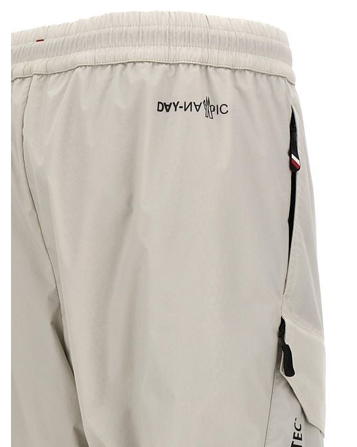 3 MONCLER GRENOBLE Gray Logo Print Pants for men