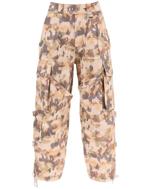 Isabel Marant Natural 'elore' Camouflage Cargo Pants