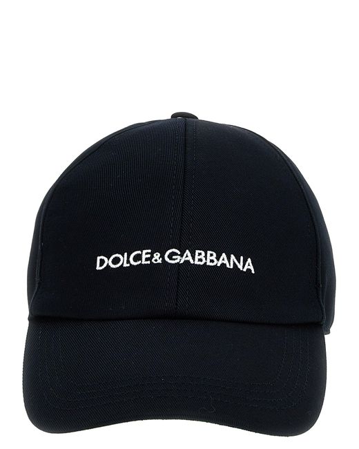 Dolce & Gabbana Blue Logo Embroidery Cap Hats for men