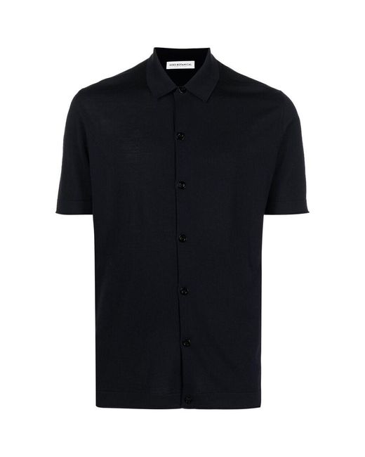 GOES BOTANICAL Black Wool Shirts for men