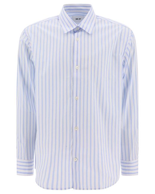 Camicia "Freddy" di NN07 in Blue da Uomo
