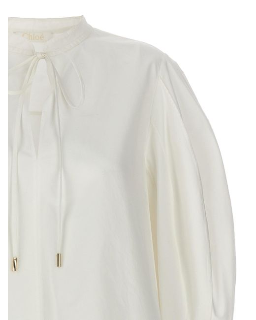 Shirt 3/4 Sleeves Abiti Bianco di Chloé in White