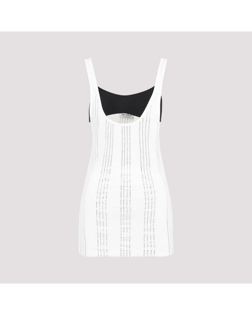 The Attico White Double-Layered Top