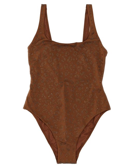Mc2 Saint Barth Brown 'Lora' One-Piece Swimsuit