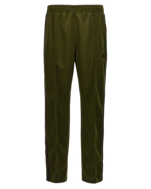 Needles Green Logo Embroidery Joggers for men