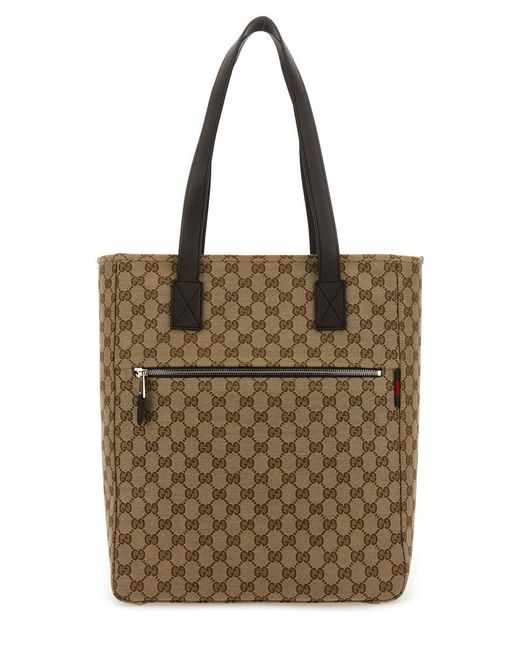 Fabric Shopping Bag Gg Medium-Uomo di Gucci in Brown da Uomo