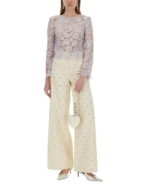 Self-Portrait Natural Bow" Jeans