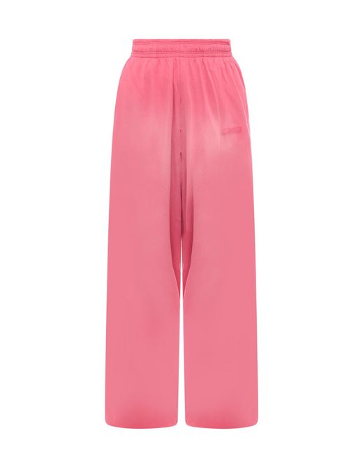 Pantaloni donna cotone di Vetements in Pink
