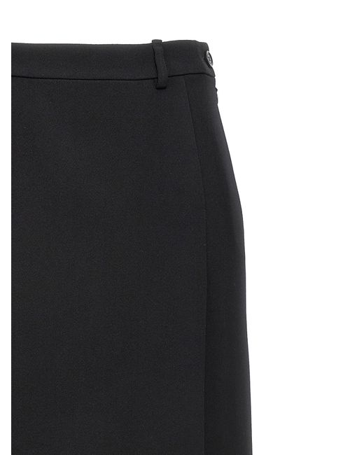 Long Wool Skirt Gonne Nero di Balenciaga in Black