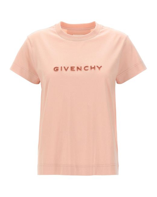 Logo T Shirt Rosa di Givenchy in Pink