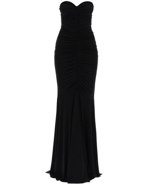 Norma Kamali Black Strapless Mermaid-style Long Dress