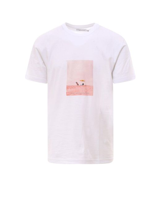 The Silted Company Pink Cotton T-shirt for men