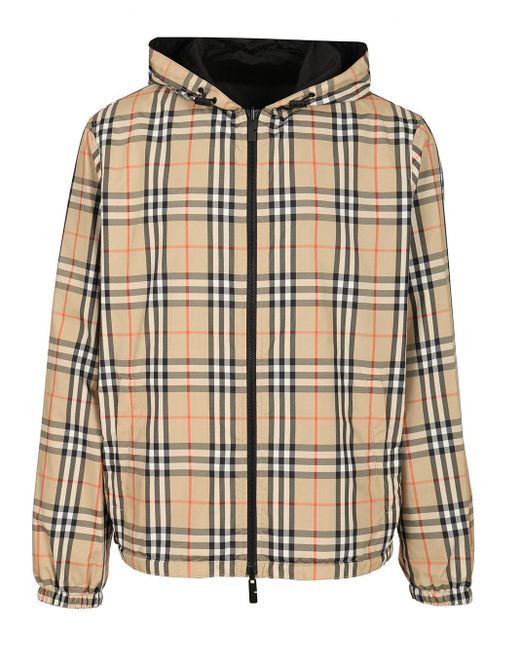 Reversible Check Jacket Giacche-Uomo di Burberry in Metallic da Uomo
