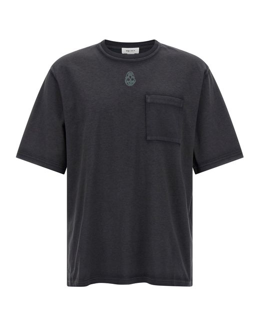 Skull T Shirt Nero-Uomo di Alexander McQueen in Black da Uomo
