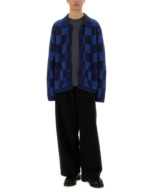 Cardigan "Baker"-Uomo di YMC in Blue da Uomo