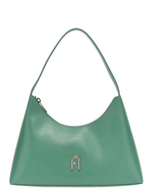 Furla Green Diamante S Shoulder Bags