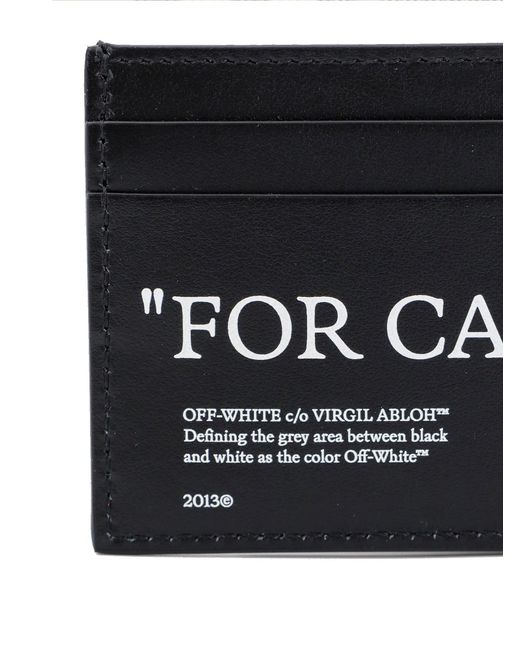 Portacarte di Off-White c/o Virgil Abloh in Black da Uomo