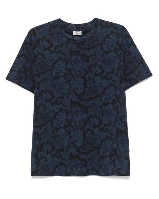 Etro Blue T-Shirt Roma for men