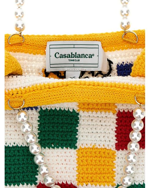 Cotton Mini Crochet Square Borse A Mano Multicolor di Casablancabrand