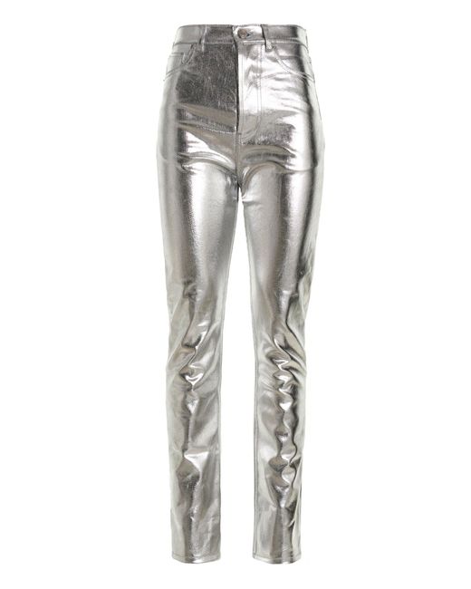 Alexandre Vauthier Gray Coated Jeans