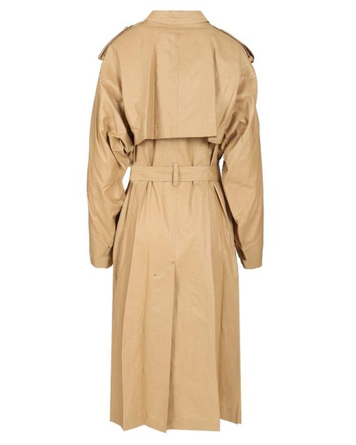 【送料&関税込】Isabel Marant Freanne Long Trench Coat Isabel Marant Freanne Long Trench Coat in Natural | Lyst
