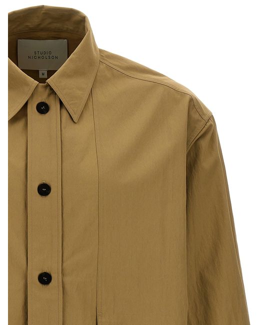 Studio Nicholson Green Military Shirt, Blouse for men