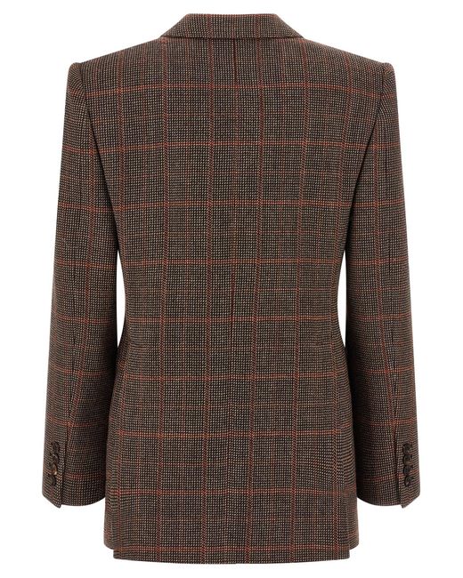 Chloé Brown Check Wool Blazer Blazers