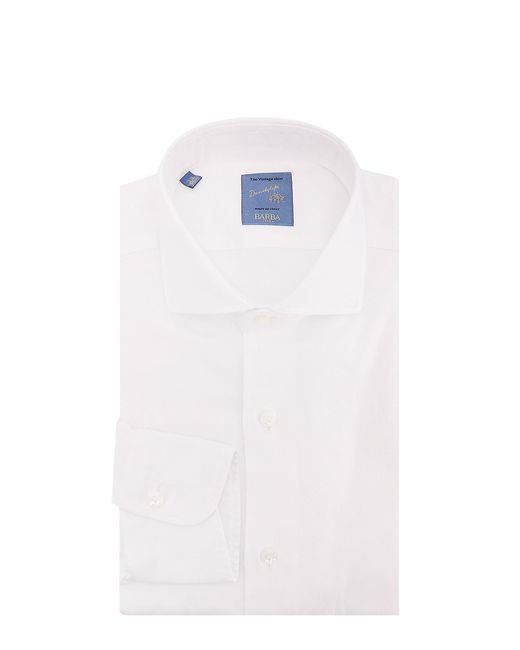 Barba Napoli White Dandylife Cotton Shirt for men