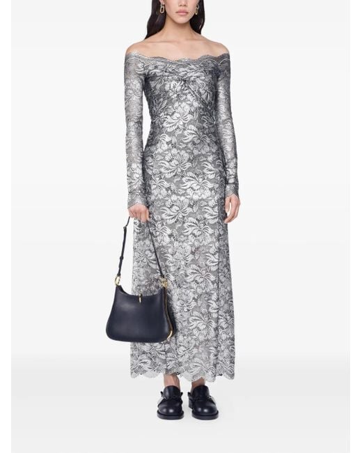 Rabanne Gray Long Lace Dress