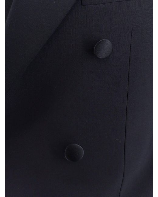 Lardini Blue Stretch Wool Suit With Satin Profiles for men