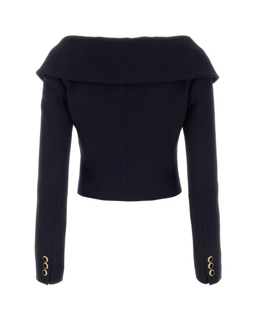 Alessandra Rich Blue Wool Blazer
