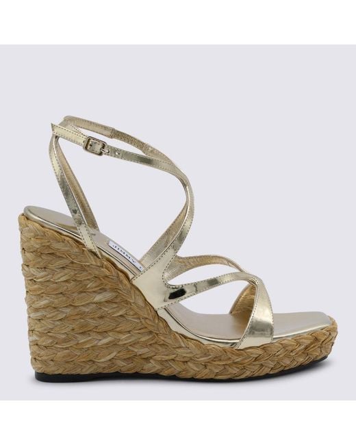 Jimmy Choo Metallic Flat Shoes Brown