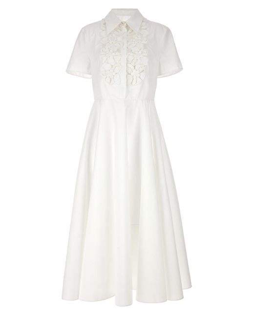 Valentino Garavani White Compact Popeline Dresses