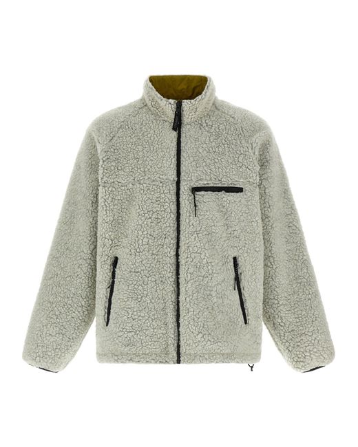 Gramicci Gray Reversible Sherpa Puffer Jackets for men