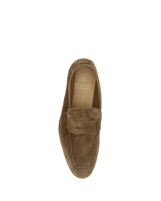 Loafers Shoes di Brunello Cucinelli in Brown da Uomo