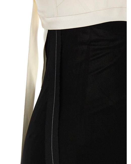 Victoria Beckham Black Cutout Two-tone Satin And Crepe Maxi Dress