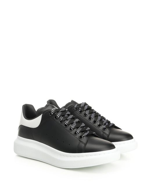Alexander McQueen Black Larry Leather Sneakers for men