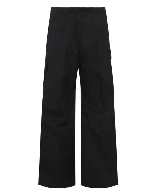Rick Owens Black Relaxed-Fit Trousers With Cargo Pockets for men