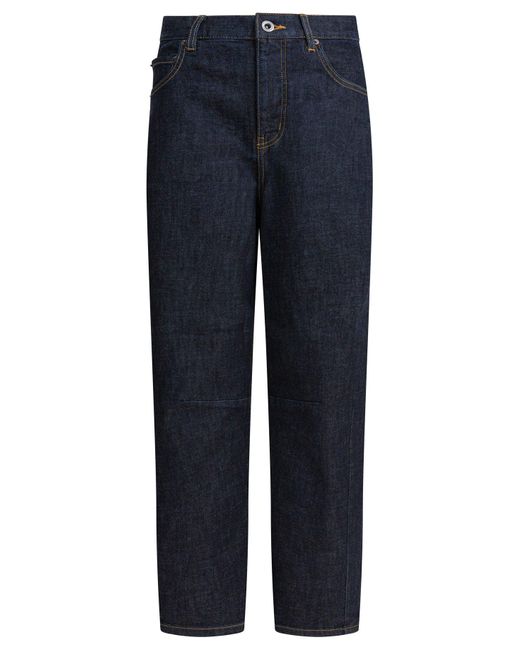 Barrel Leg Jeans Blu-Donna di Self-Portrait in Blue