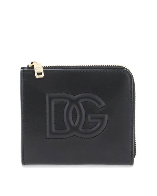 Dolce & Gabbana Black Dg Logo Wallet