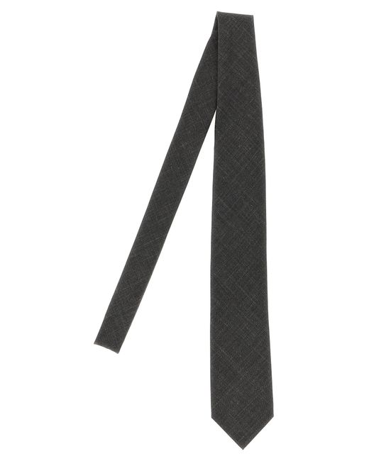Silk Cashmere Tie Cravatte Grigio-Uomo di Brioni in Black da Uomo